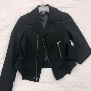 Tahari biker style cropped jacket